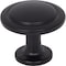Elements 1-1/4" Diameter Matte Black Round Button Gatsby Cabinet Knob 3960-MB - alternate 1